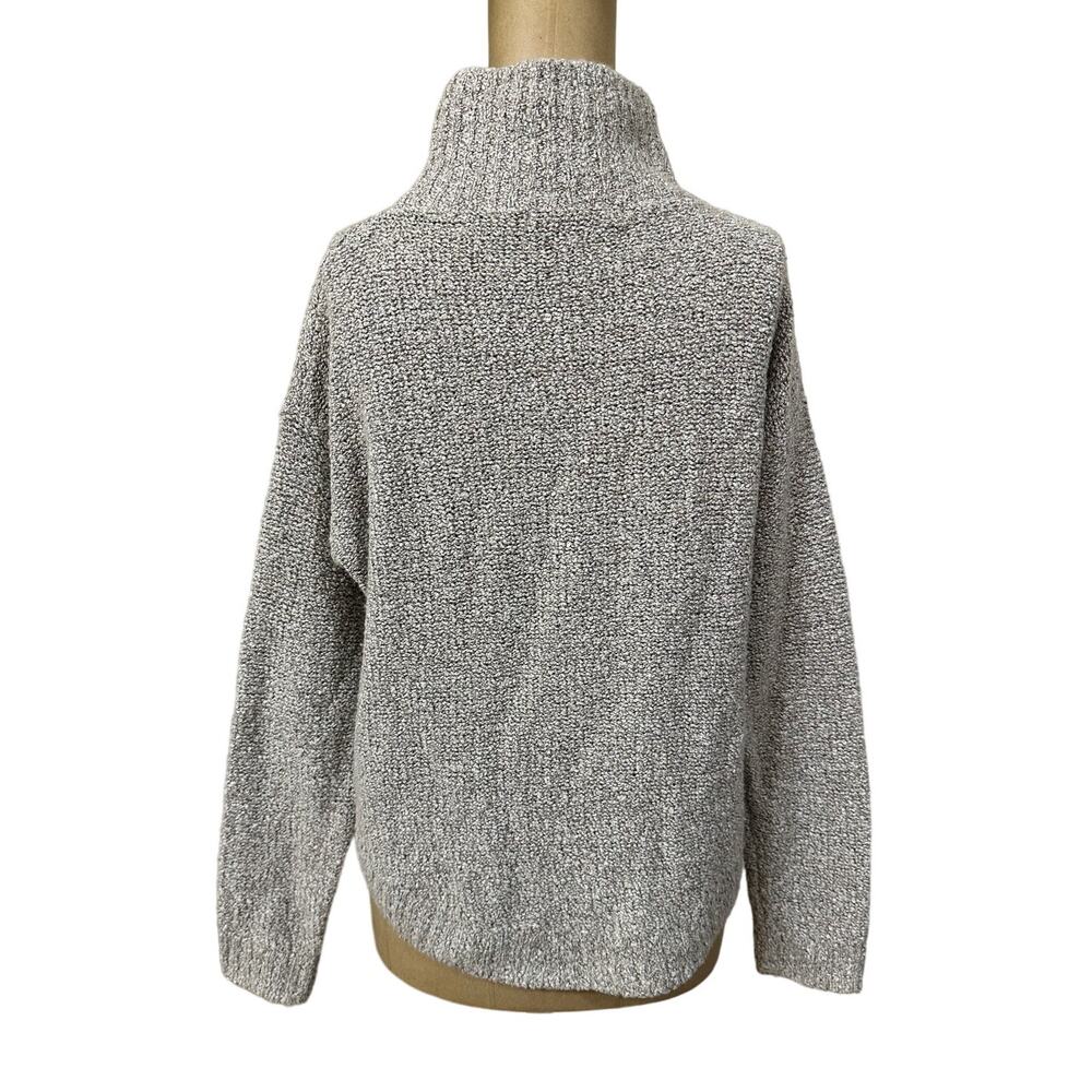 One Grey Day Turtleneck Textured Wool Blend Boucle Gray Revolve size Small - Picture 4 of 7